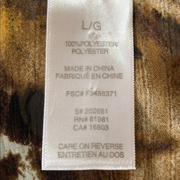 Large Sheer Brown/Yellow/Ecru Top or Cover Up - Picture 6 of 6